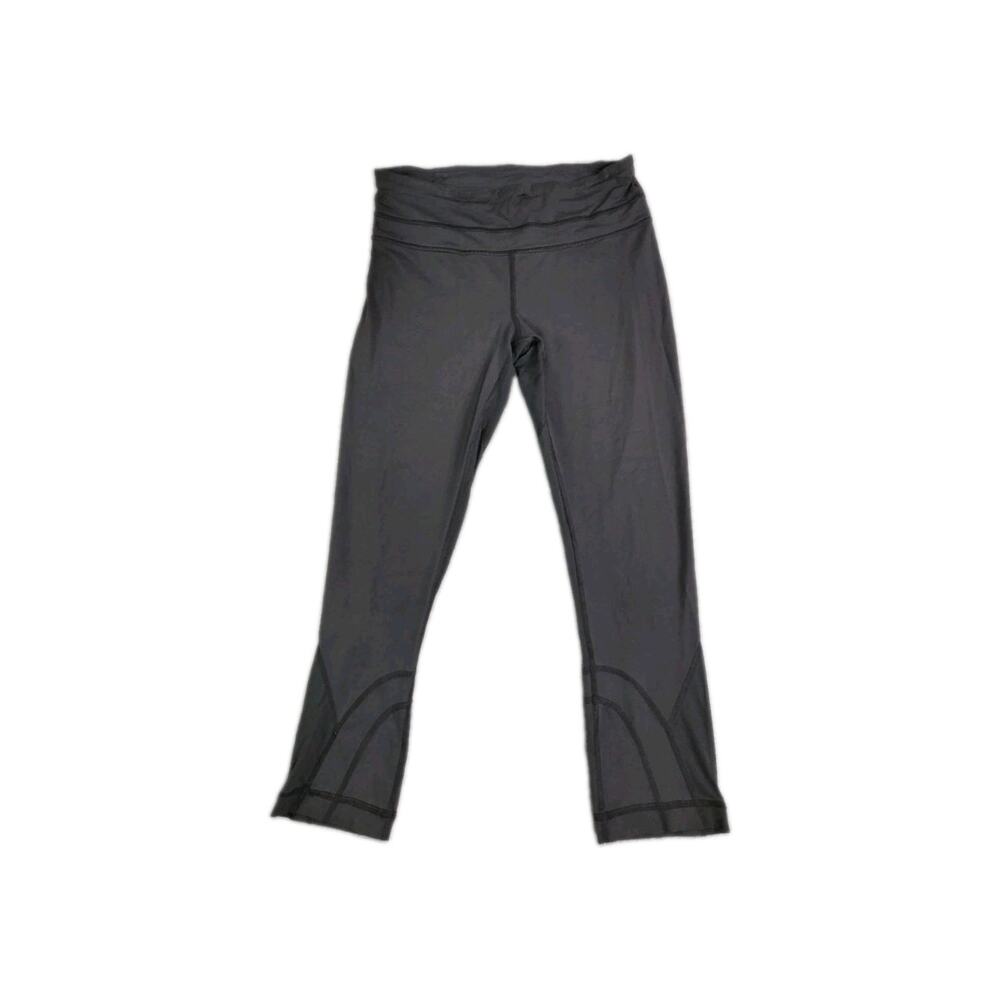 Lululemon Women's Size 6 Crop Black Yoga Workout Leggings Pants Activewear C38